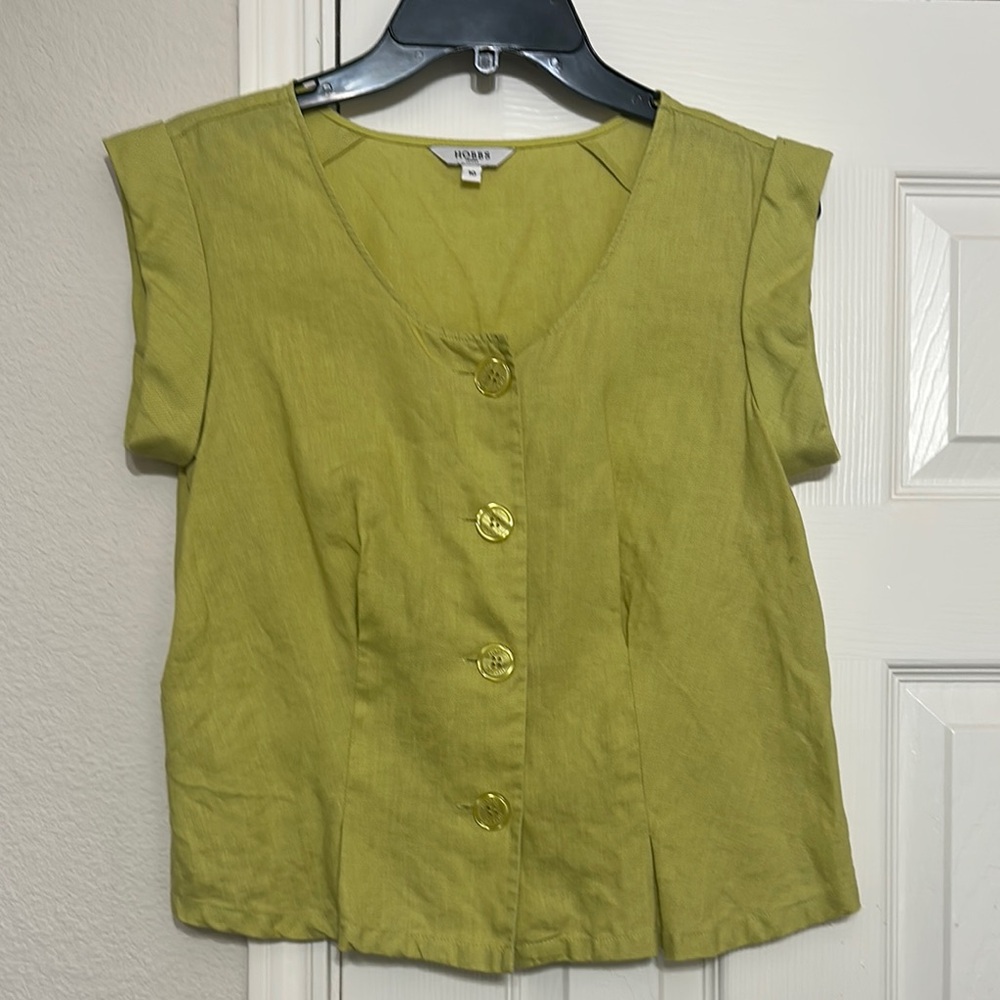 Green Button-Up Women's Top